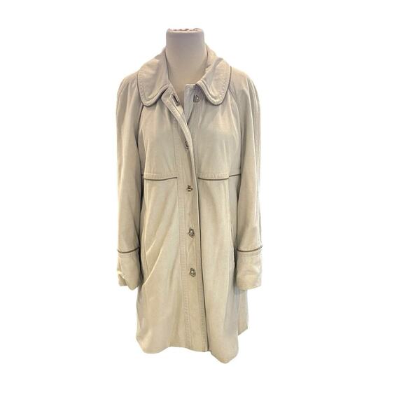 Vintage Forecaster Of Boston Coat Womens 11/12 Cream Classic Lined Pockets - Picture 1 of 9